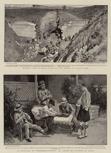 Fazendo um bom dano feito pelos Boers no Nek de Laing, no Hospital de Pietermaritzburg, um artista em gesso de Paris