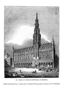 Hotel de Ville, ou prefeitura de Bruxelas, 1843