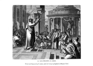 Paulo pregando em Atenas, 1843.