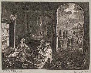 Ilustração de Adam Olearius, “Persian Rosenthal por um engenhoso poeta Schich Saadi […]”, Schleswig 1660