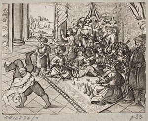 Ilustração de Adam Olearius, “Persian Rosenthal por um engenhoso poeta Schich Saadi […]”, Schleswig 1660