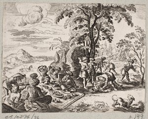 Ilustração de Adam Olearius, “Persian Rosenthal por um engenhoso poeta Schich Saadi […]”, Schleswig 1660