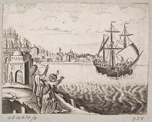 Ilustração de Adam Olearius, “Persian Rosenthal por um poeta engenhoso Schich Saadi […]”, Schleswig 1660