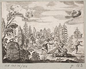 Ilustração de Adam Olearius, “Persian Rosenthal por um poeta engenhoso Schich Saadi […]”, Schleswig 1660