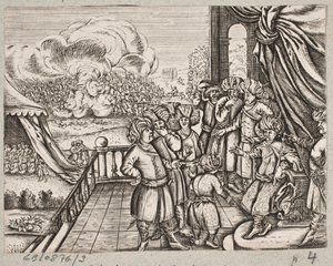 Ilustração de Adam Olearius, “Persian Rosenthal por um engenhoso poeta Schich Saadi […]”, Schleswig 1660