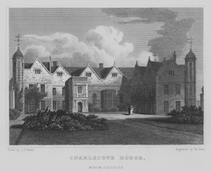 Charlecote House, Warwickshire (gravura) de John Preston Neale