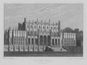 Eaton Hall, Cheshire (gravura) de John Preston Neale