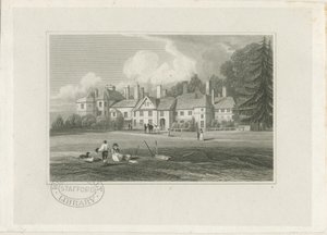 Hagley Hall: gravura, nd [1780-1847] de John Preston Neale