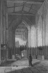 Interior da Igreja de São Catarino (gravura) de John Preston Neale