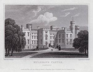 Mulgrave Castle, Yorkshire (gravura) de John Preston Neale