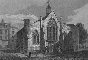 The Dutch Church, Austin Friars, Londres (gravura) de John Preston Neale