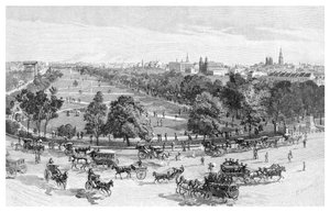 Hyde Park, Sydney, Nova Gales do Sul, Austrália, 1886.