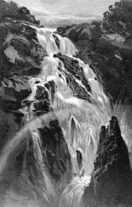 Barron Falls perto de Cairns, Queensland, Austrália, 1886.