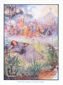 Langland sonhou com um sonho maravilhoso, do pub English Literature by TC & EC Jack, c.1920 de J. R. Skelton