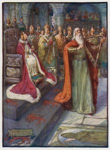 O poeta real na coroação do rei Alexandre III da Escócia, Scone, 1249