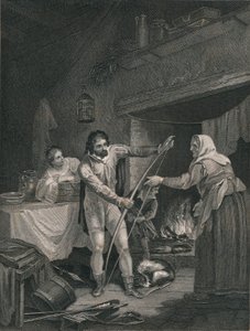Alfred no Neatherds Cottage, meados do século XIX. de J. Rogers