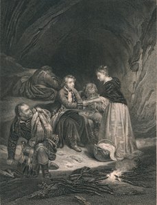 Chas. Edward The Pretender And Flora Macdonald, meados do século XIX. de J. Rogers