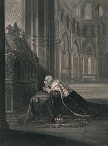 Lewis VII., Rei da França, Antes do Beckets Tomb, meados do século XIX. de J. Rogers