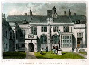 Pensioners Hall, Charterhouse, Londres, 1830. de J. Rogers