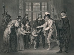 A Entrevista de Carlos I com Seus Filhos, 1649, meados do século XIX. de J. Rogers