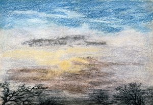 Chromatics of the Sky, 27 de outubro de 1883 (giz e giz de cera no papel) de J. S. Dyason