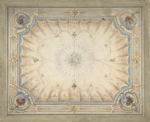 Projeto de teto para o Boudoir, Ardgowan, ca. 1868. de J. S. Pearse.