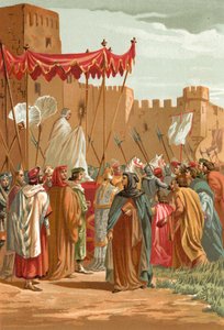 Encontro de Petrarca e Guy de Chauliac fora do castelo dos papas em Avignon de J. Serra