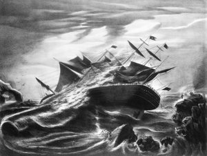 Naufrágio do "Atlantic" ao largo de Mars Head, Nova Escócia, 1 de abril de 1873 de J. Soloman