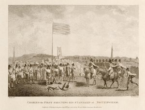 Charles the First Erecting his Standard em Nottingham de J. Throsby