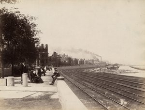Vista, de, 35th, rua, olhar, norte, chicago, c.1888 de J. W. Taylor