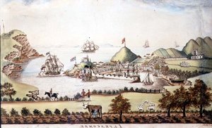 Vista de Ilfracombe, Devon, 1842 (caneta e wc) (par de 72970) de J Walters
