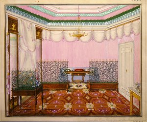 Uma sala de escrita Neo-Classical Biedermeier no Schloss Ballenstedt, Saxe-Anhalt de J. Willing