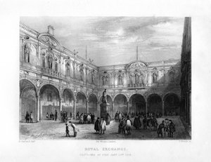 Royal Exchange, Londres, século XIX. de J. Woods