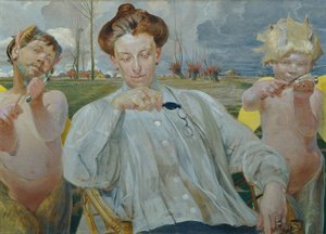 A esposa do artista de Jacek Hyacinth Malczewski