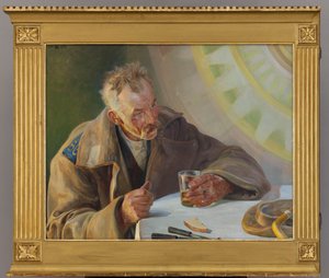 O Exilado - parte esquerda do tríptico de Jacek Malczewski
