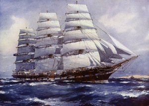 Clipper Shipper Ships: Macquarie (cor litho) de Jack (after) Spurling