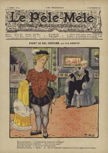 Antes do baile à fantasia. Ilustração para o Pelé-Mele, 1901