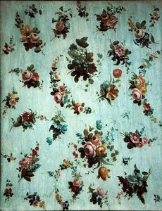 Decoração de Flores e Uvas (óleo sobre tela) de Jacob Ber