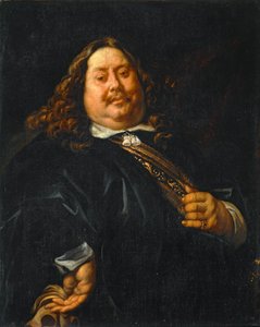 Retrato de uma pessoa obesa, anteriormente conhecido como Retrato do Almirante Michel-Adrien Ruyter - Retrato de uma pessoa obesa ... de Jacob (studio of) Jordaens