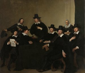 Regentes Regentes do Nieuwe Zijds Institute for the Outdoor Relief of the Poor, Amsterdão, c 1650 de Jacob Adriaensz. Backer