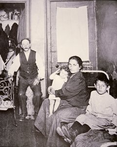 Família imigrante, Lower East Side, New York City, c.1910 (foto a p/b)