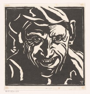 Cabeça de um homem sorridente de Jacob Bendien