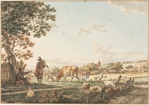 Paisagem Pastoral com Aldeia, 1799.