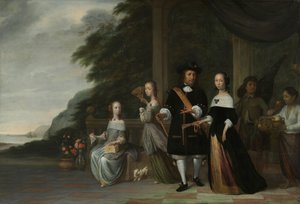 Pieter Cnoll, Cornelia van Nijenrode, as suas Filhas e Dois Servos Escravos
Pieter Cnoll e Cornelia van Nijenrode, as suas duas filhas Catharina e Hester, a Surapati escravizada e uma mulher escravizada de Jacob Coeman