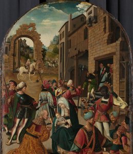 A Adoração dos Magos de Jacob Cornelisz van Oostsanen (workshop of)