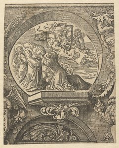 A ascensão e Cristo diante de Deus Pai
O Credo (título da série) de Jacob Cornelisz van Oostsanen