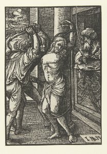 Flagelo de Cristo A Pequena Paixão (título da série) de Jacob Cornelisz van Oostsanen