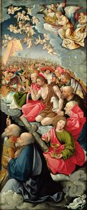 Ala Direita de Tríptico com Adoração da Trindade, 1523 (ver 242037, 242038, 242040) de Jacob Cornelisz van Oostsanen