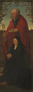 São Pedro e um Doador, São Tomás reverso, 152025 de Jacob Cornelisz. van Oostsanen