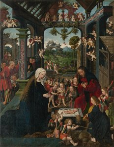 A Adoração do Menino Jesus, c. 1515. de Jacob Cornelisz. van Oostsanen